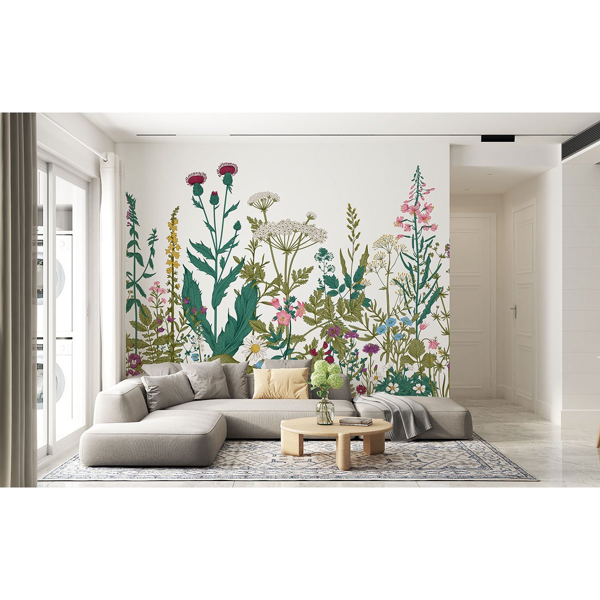Papier peint panoramique - Fleurs