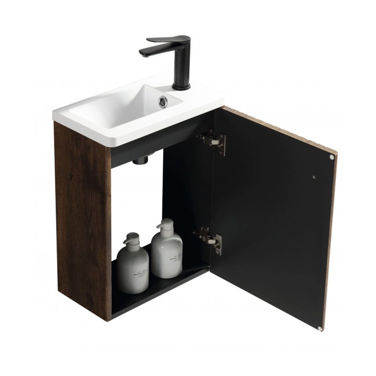 Lave main 40 cm chêne brun vieilli Aqualegno