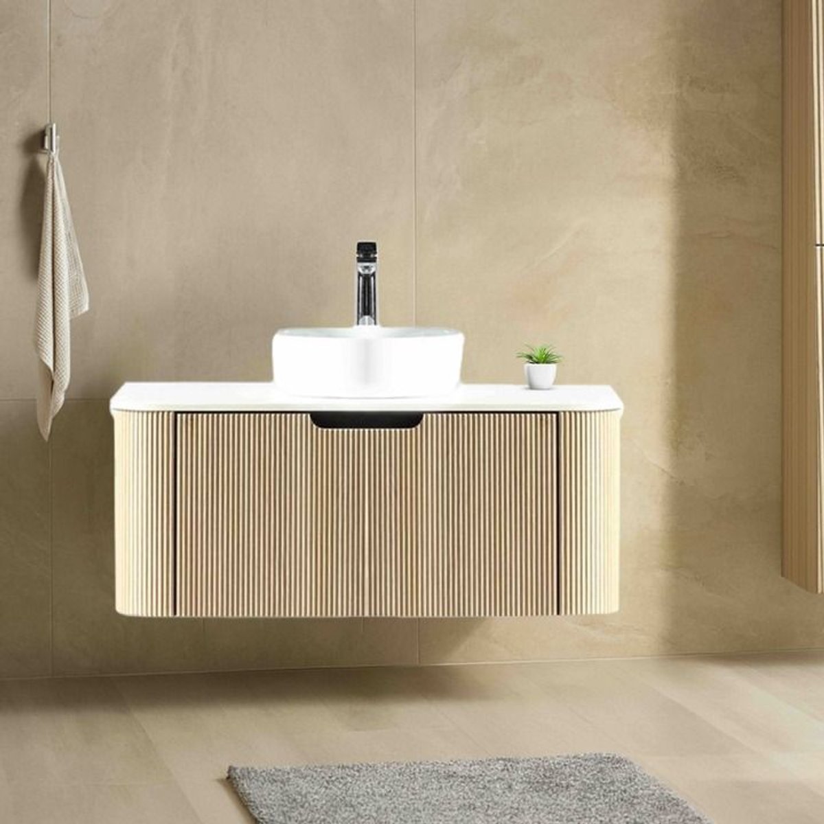 Robinet mitigeur chromé de salle de bain