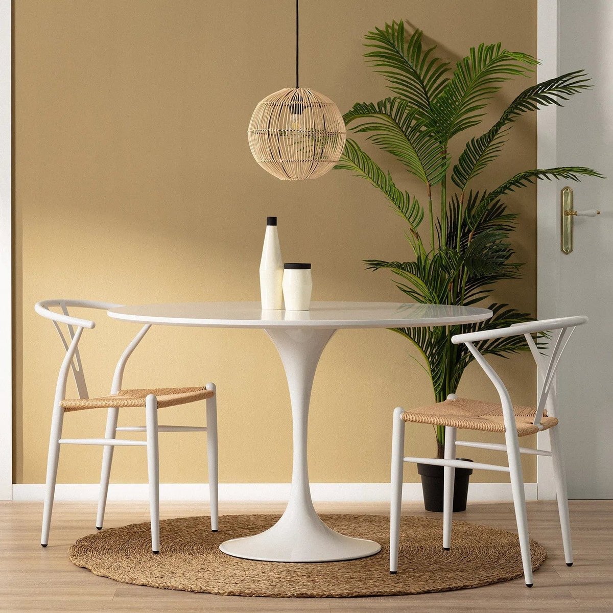 Suspension Boule Rotin