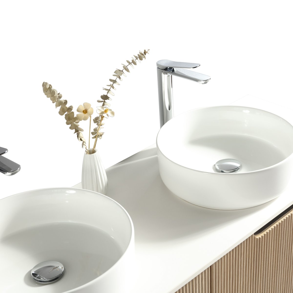 Meuble 140 cm chêne clair Aquagiro double vasque