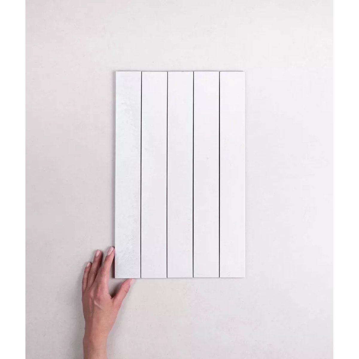Carrelage Zellige Long Blanc VERTICALE Clean
