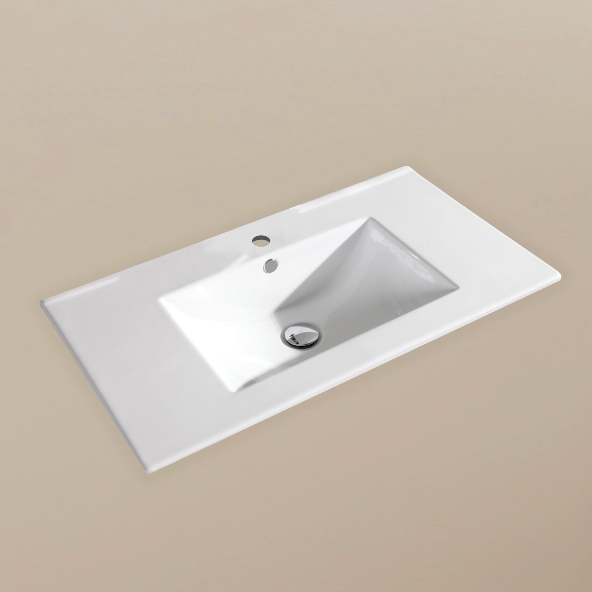 Meuble avec vasque 90 cm chêne californien naturel Aquazur
