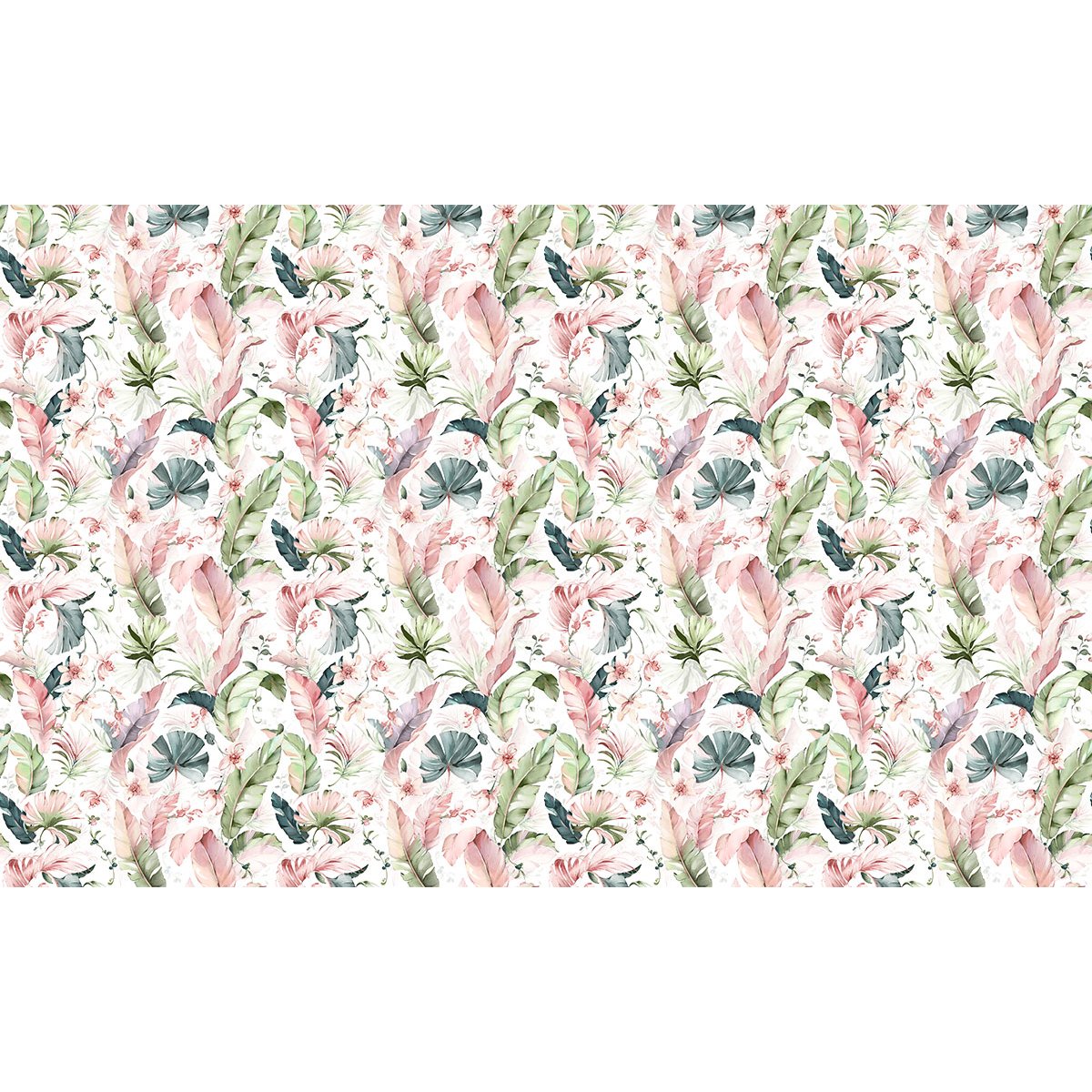 Papier peint panoramique - Motif Feuilles tropicales