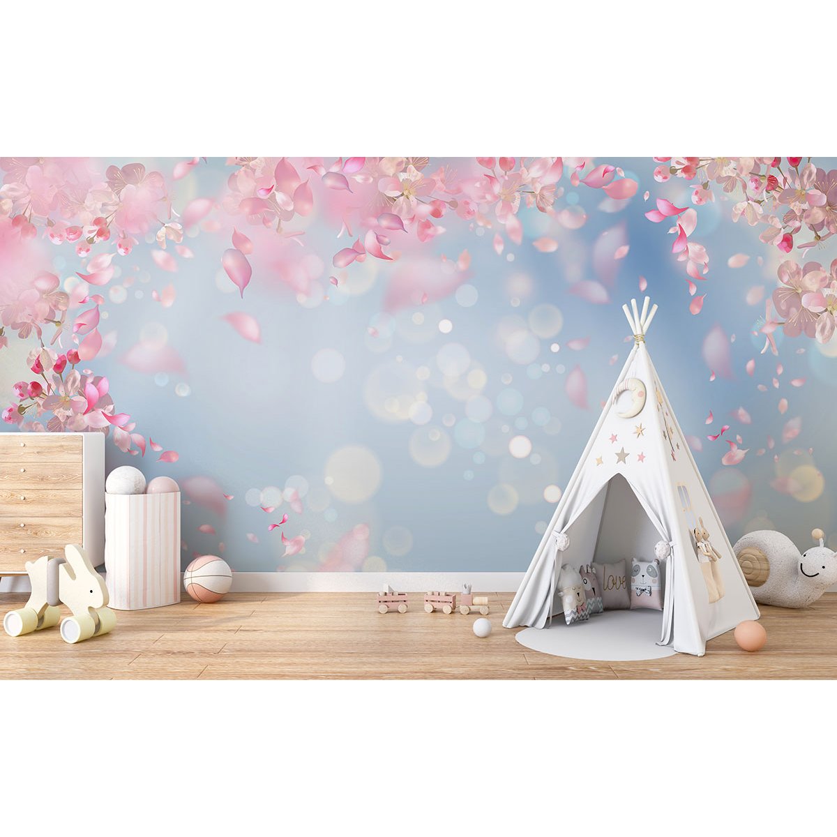 Papier peint panoramique Enfants - Fleurs