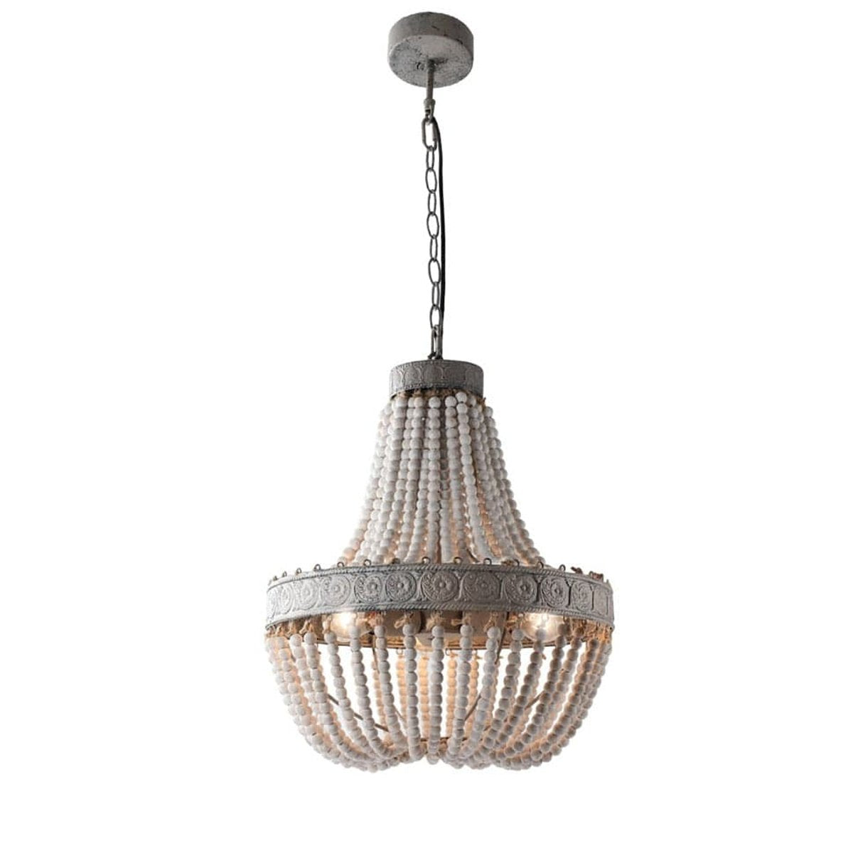 Suspension Perles Bois