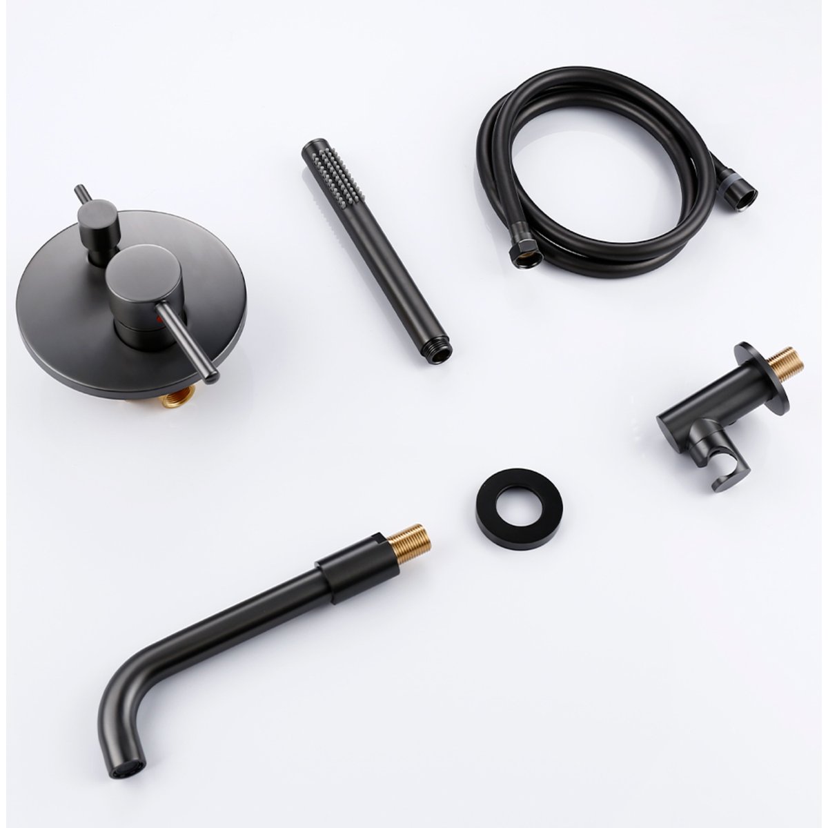 Ensemble de bain encastré noir mat