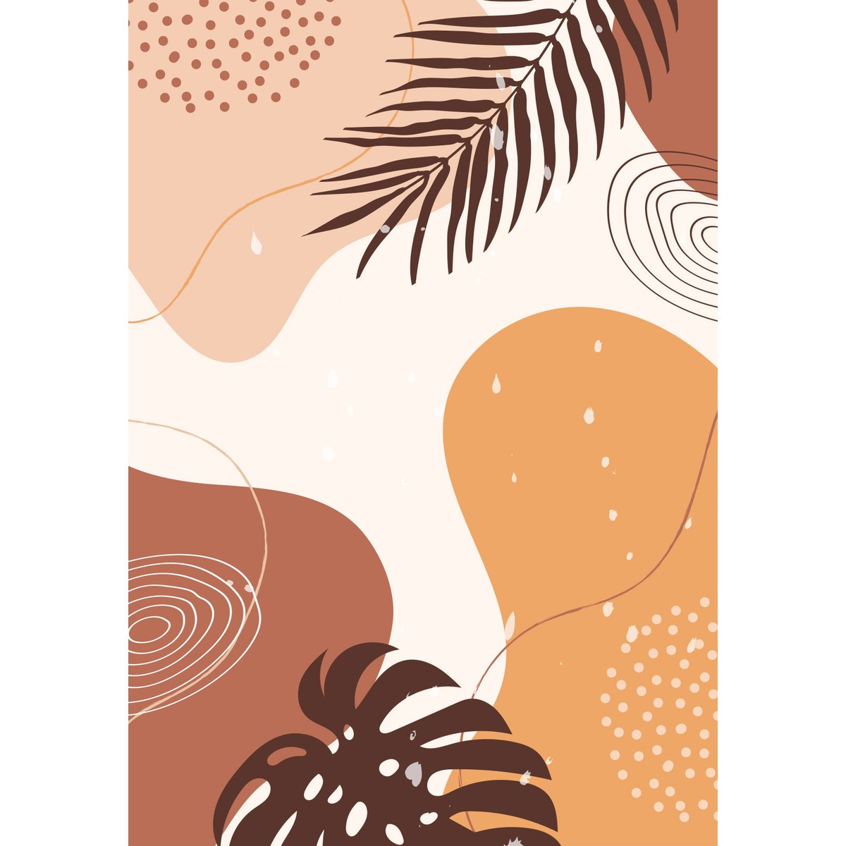 Papier peint panoramique - Feuilles Boho