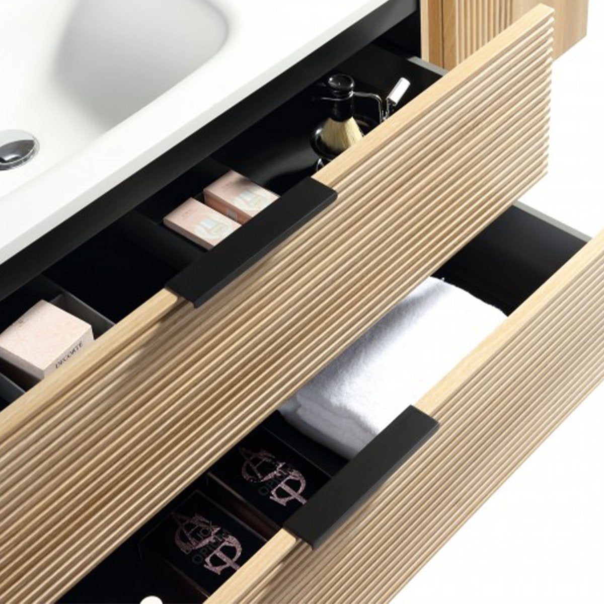 Meuble 100 cm chêne clair Aqualinea