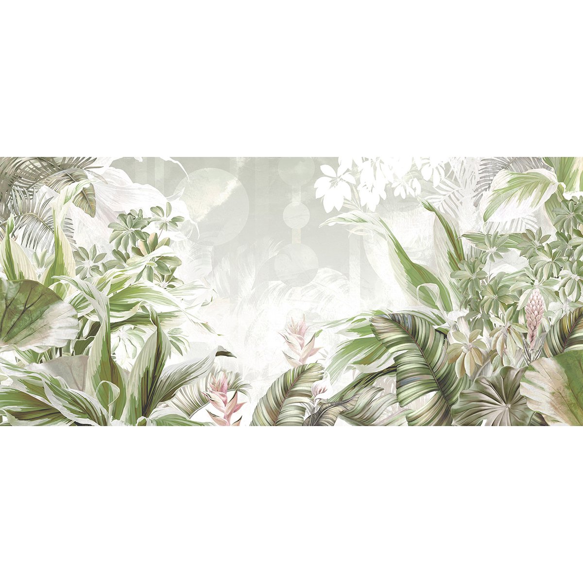 Papier peint panoramique - Feuilles tropicales