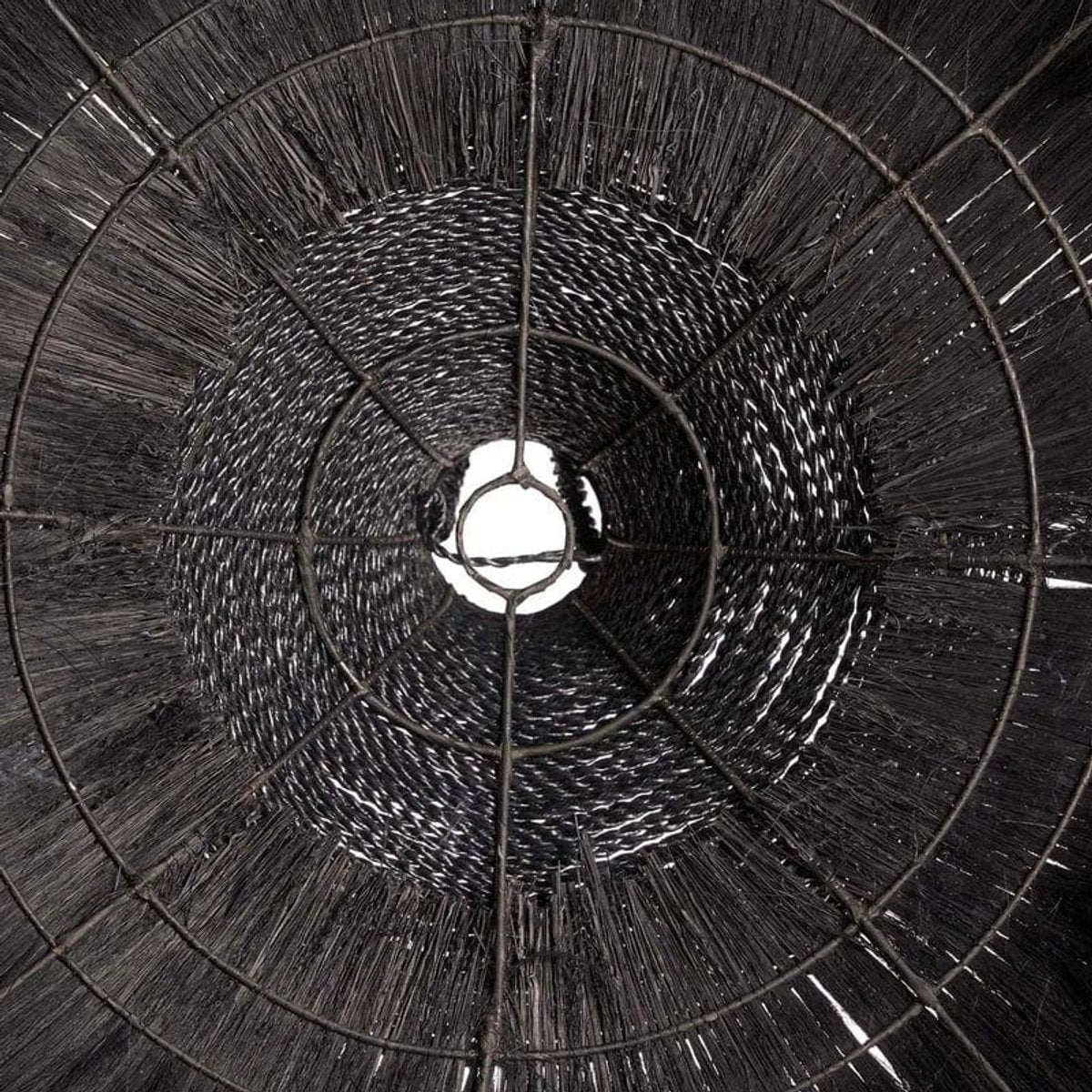 Suspension Paille Noir