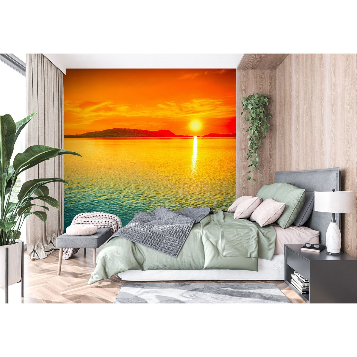 Papier peint panoramique - Couché de soleil