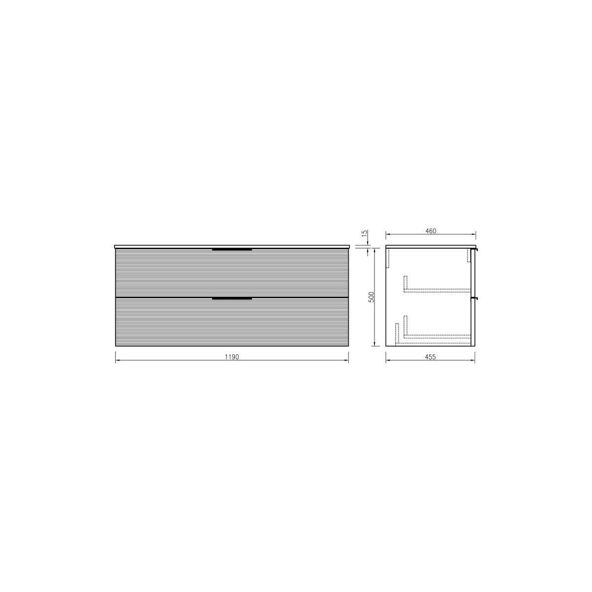 Lave main chêne brun 40 cm Aquaba
