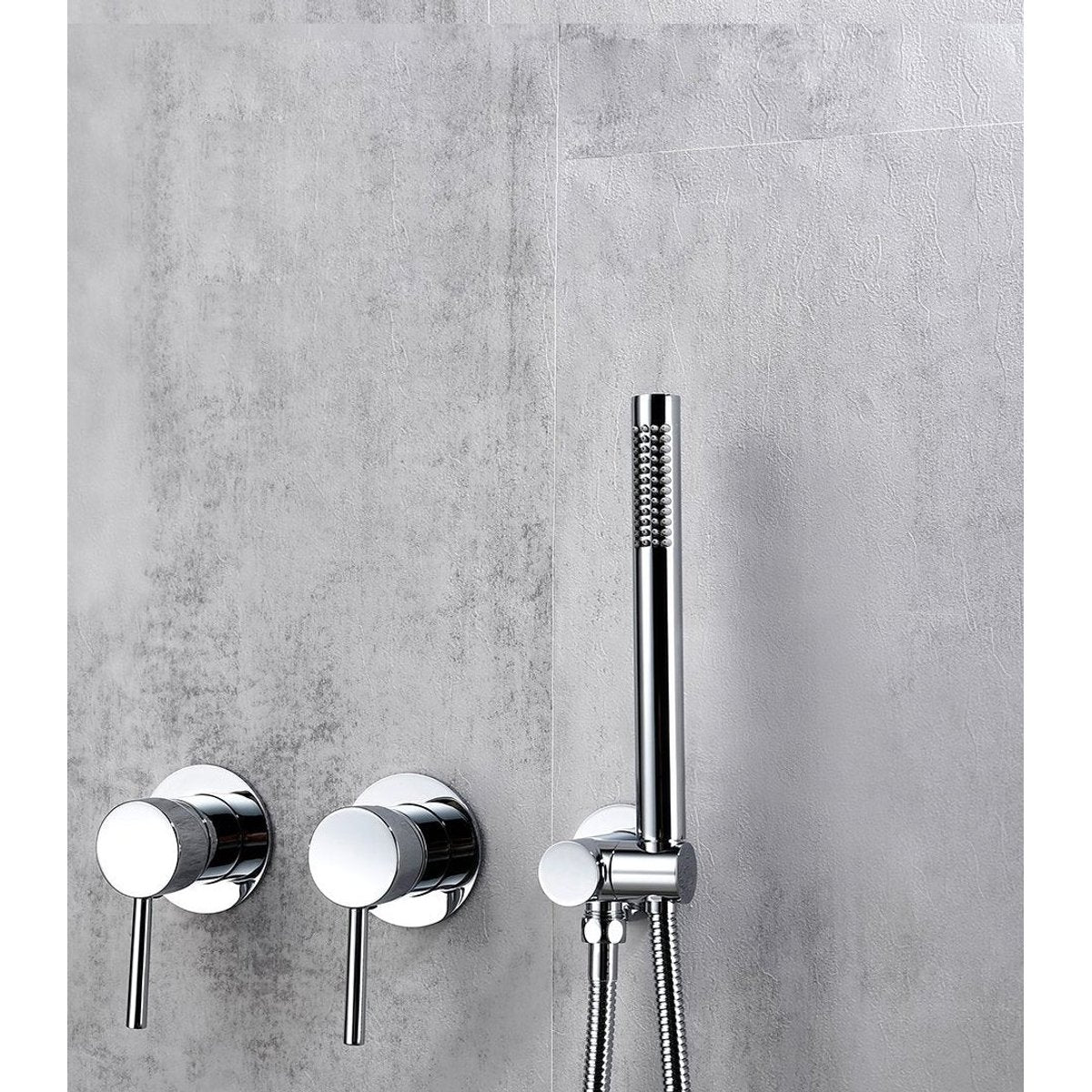 Ensemble de bain encastré chrome