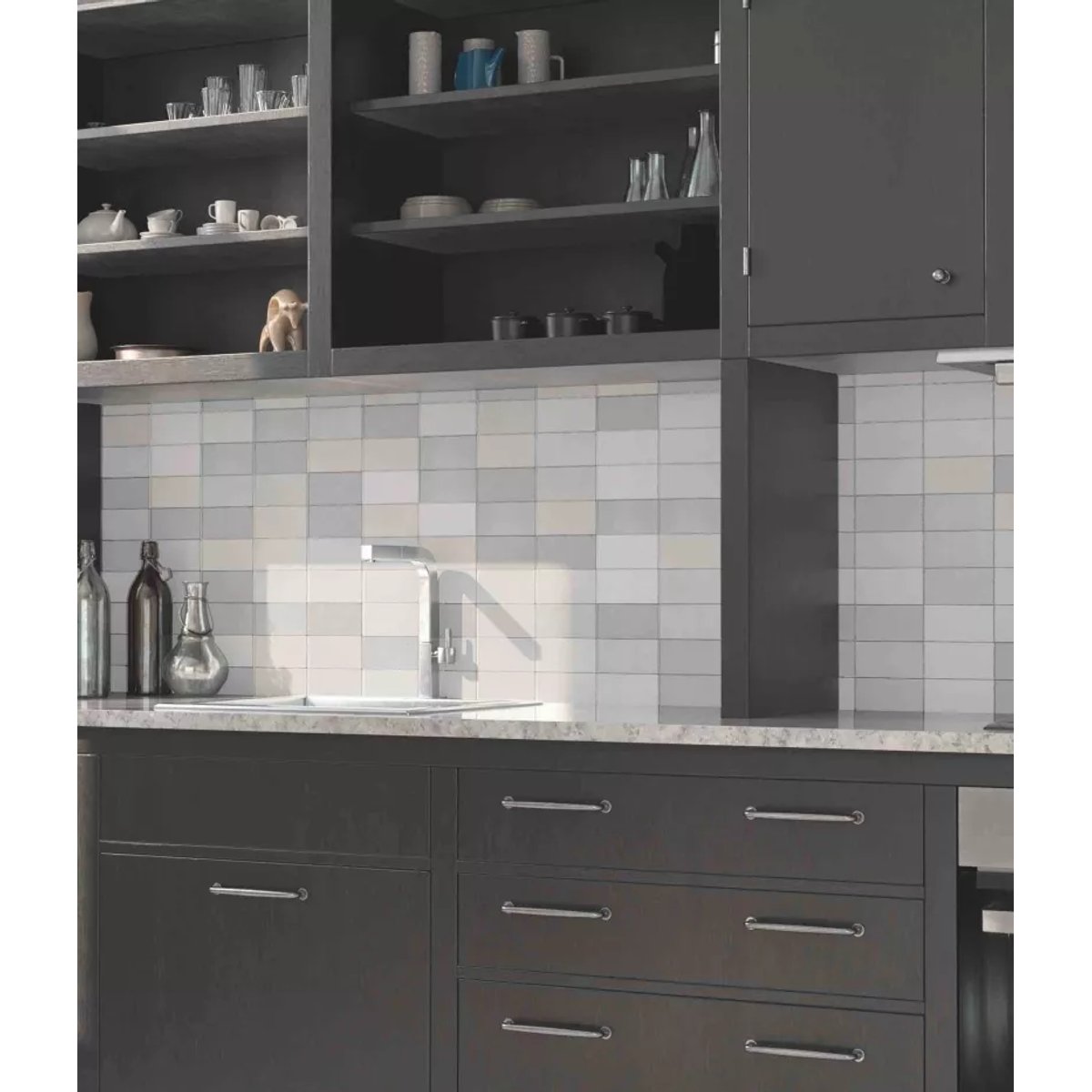 Carrelage Zellige Gris FEZ Mat Grey