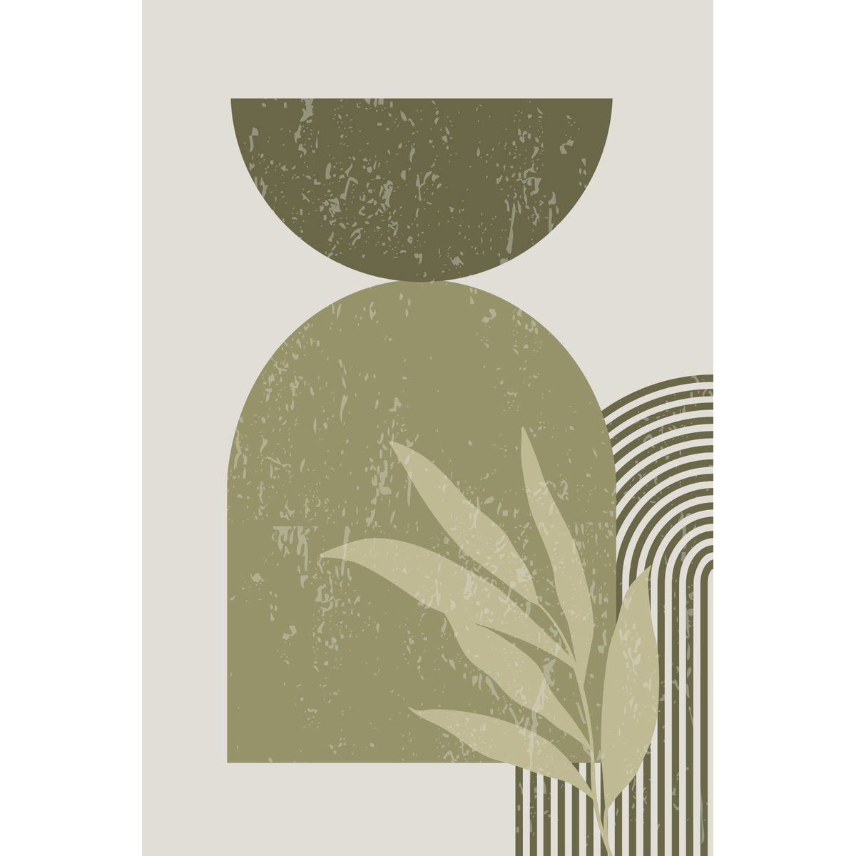 Papier peint panoramique - Feuille Boho