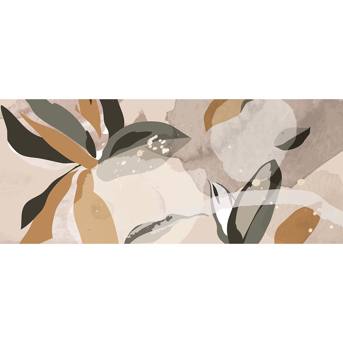 Papier peint panoramique - Feuilles Design