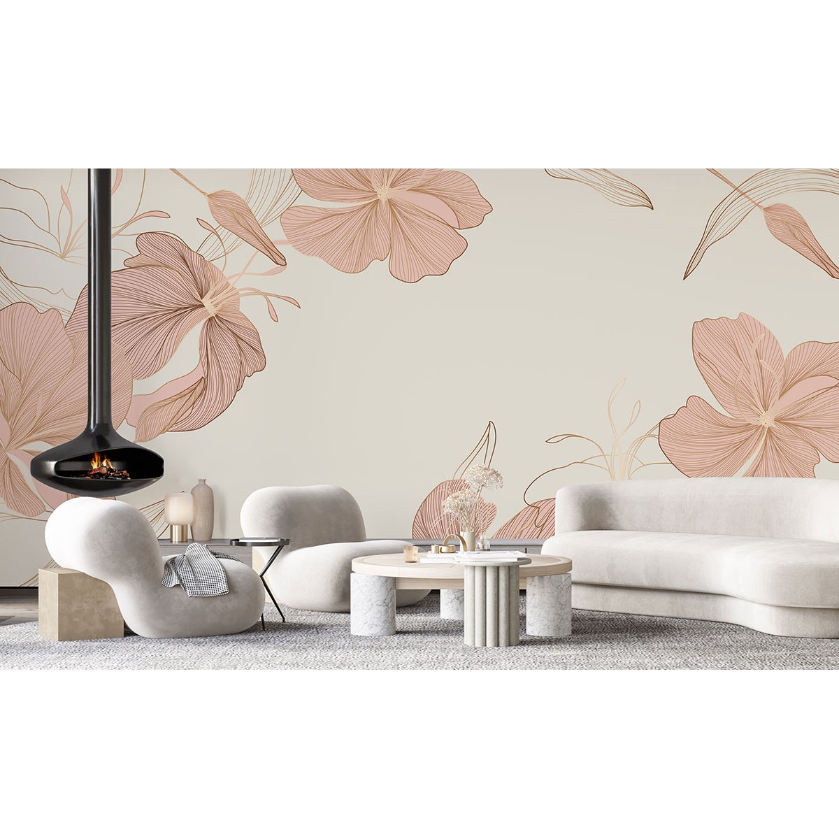 Papier peint panoramique - Fleurs