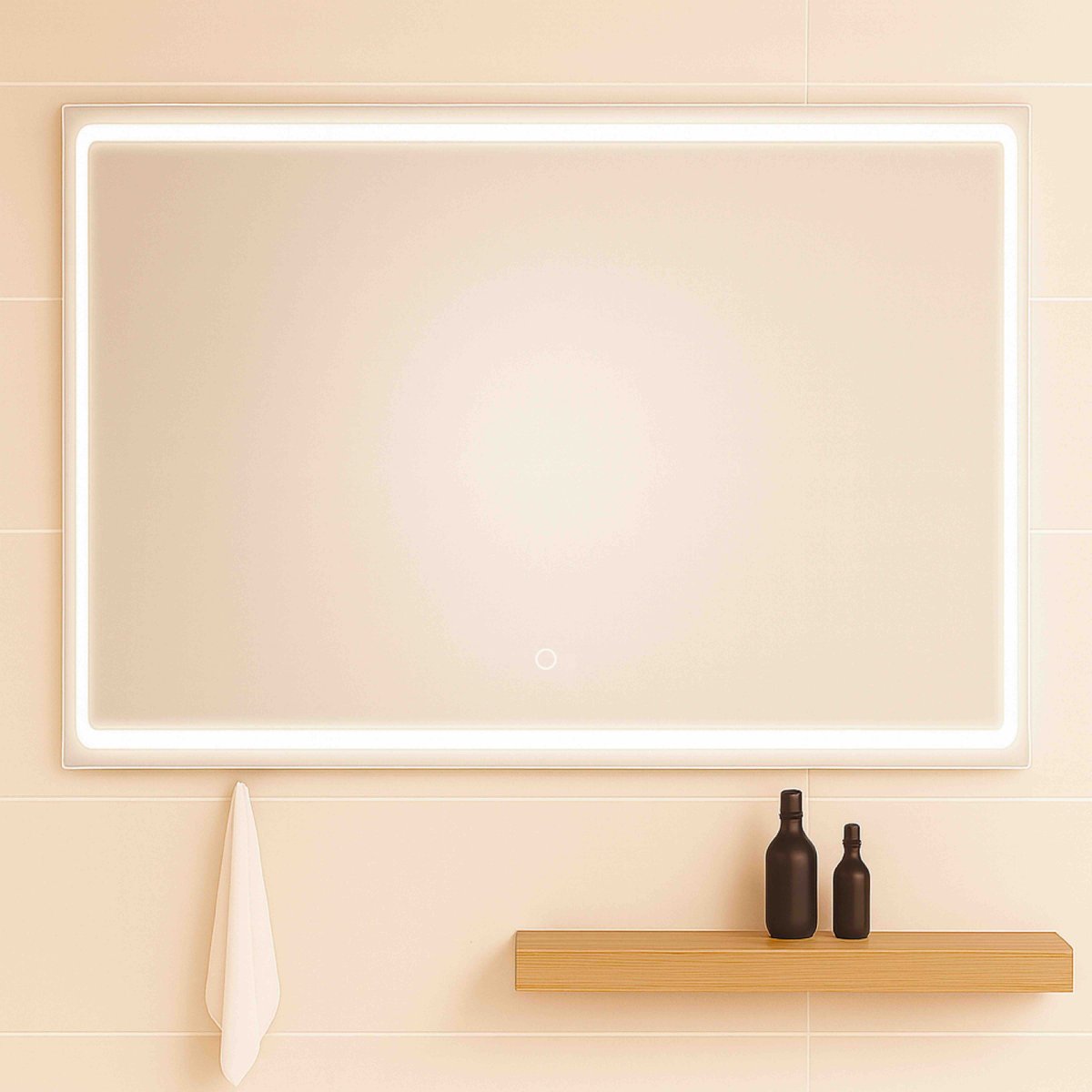 Miroir mural LED pour salle de bain