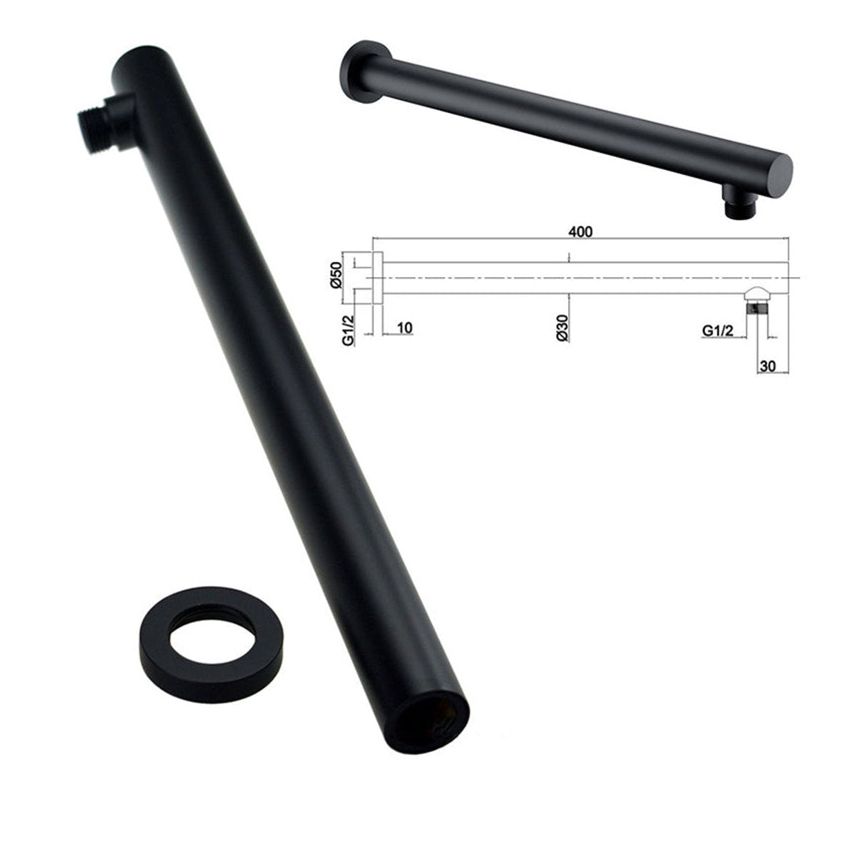 Colonne de douche encasté noir mat