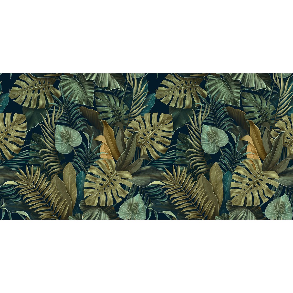 Papier peint panoramique - Feuilles tropicales