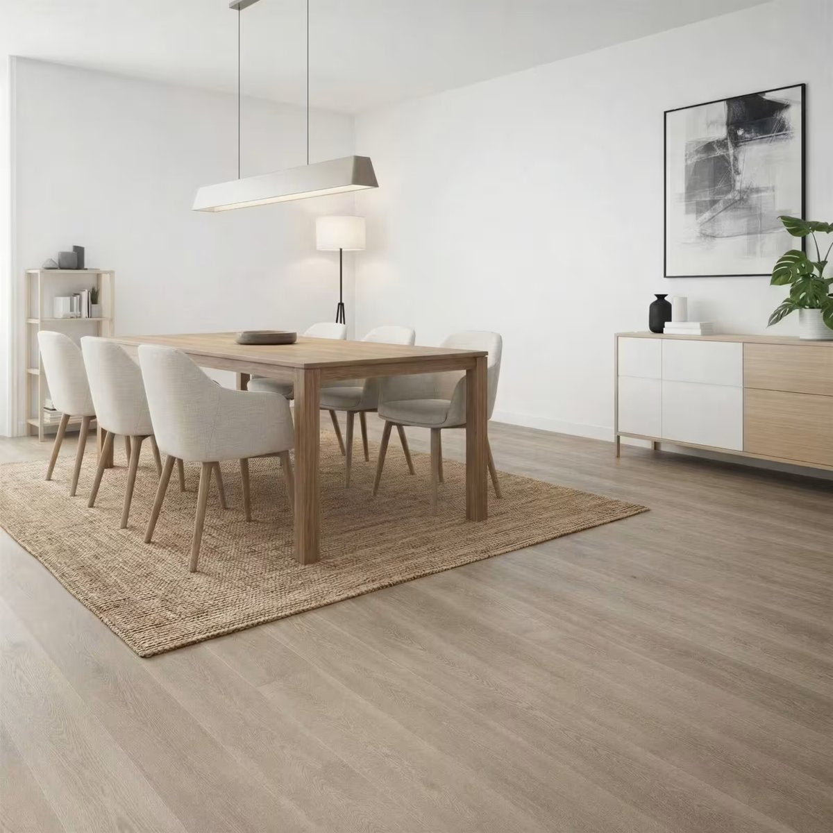 Sol stratifié chêne scandinave - Larg. 20 cm