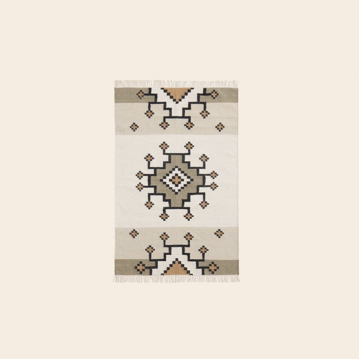 Tapis de sol BOUEKRI naturel et taupe