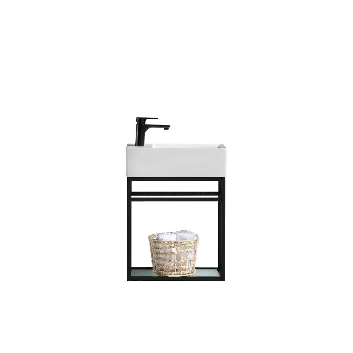 Lave main 50 cm métal noir Aquafredo