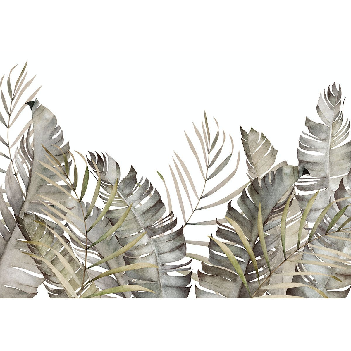 Papier peint panoramique - Feuilles tropicales