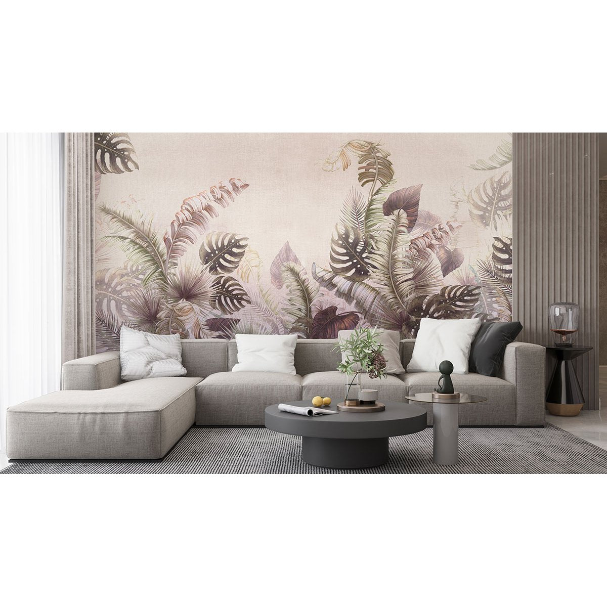 Papier peint panoramique - Feuilles tropicales