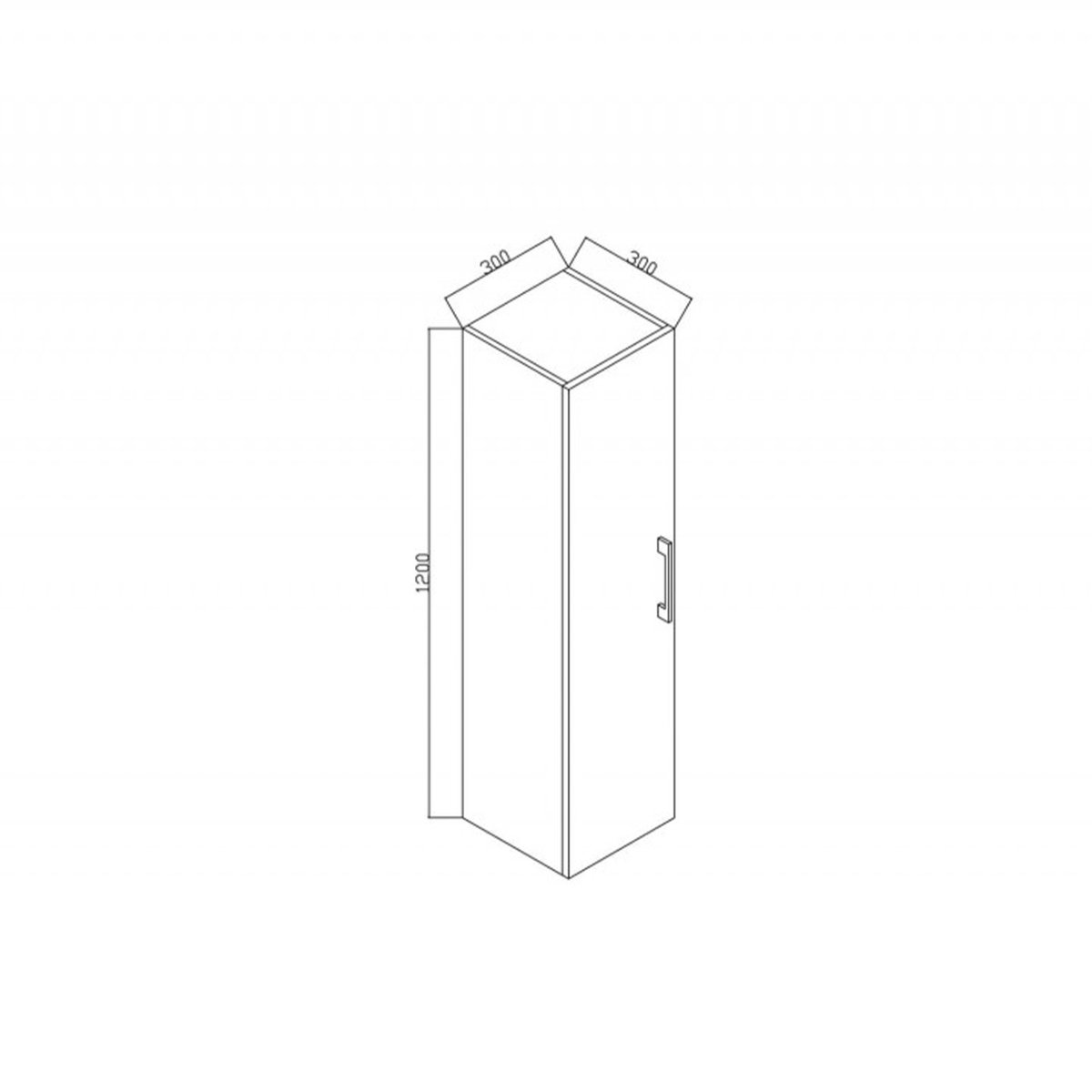 Colonne de salle de bain 120 cm chêne californien naturel Aquazur