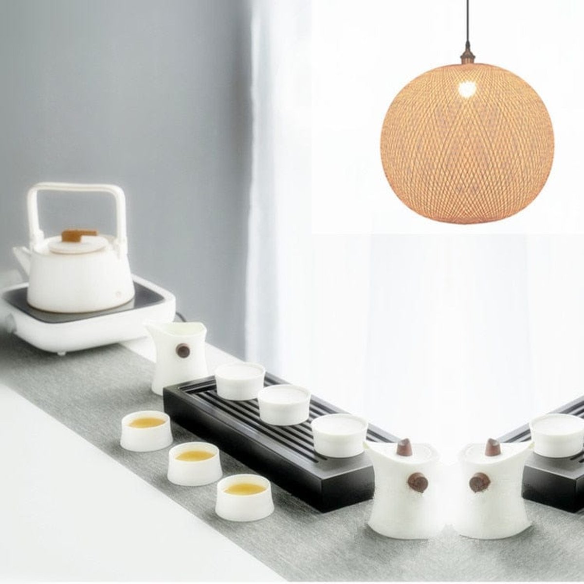 Suspension Osier Bambou