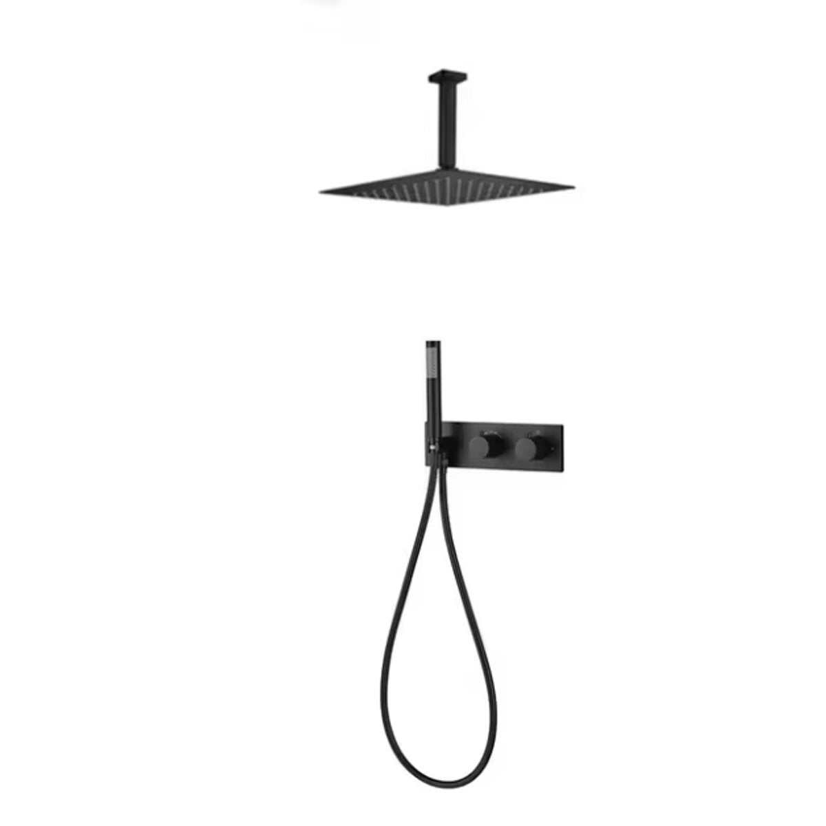 Colonne de douche encastrée noir mate