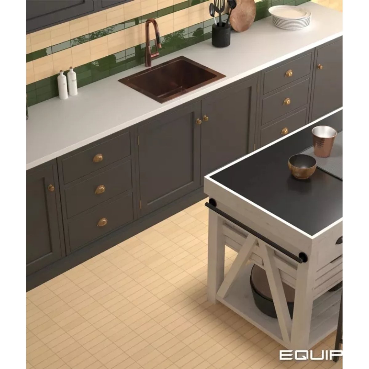 Carrelage Zellige Vert FANGO Green Gloss