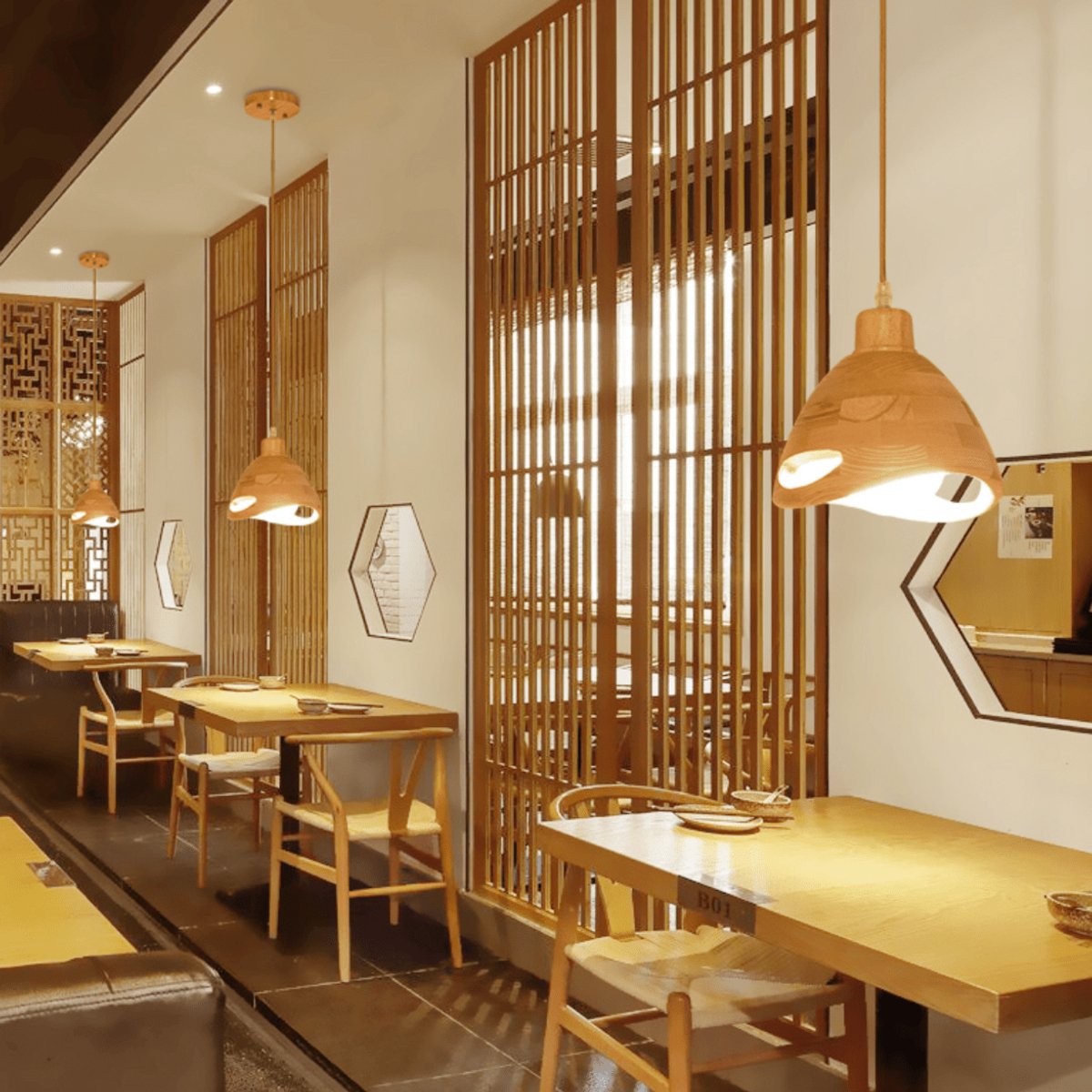 Lampe Suspension Bois