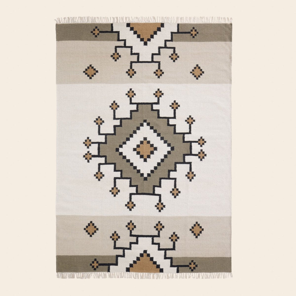 Tapis de sol BOUEKRI naturel et taupe