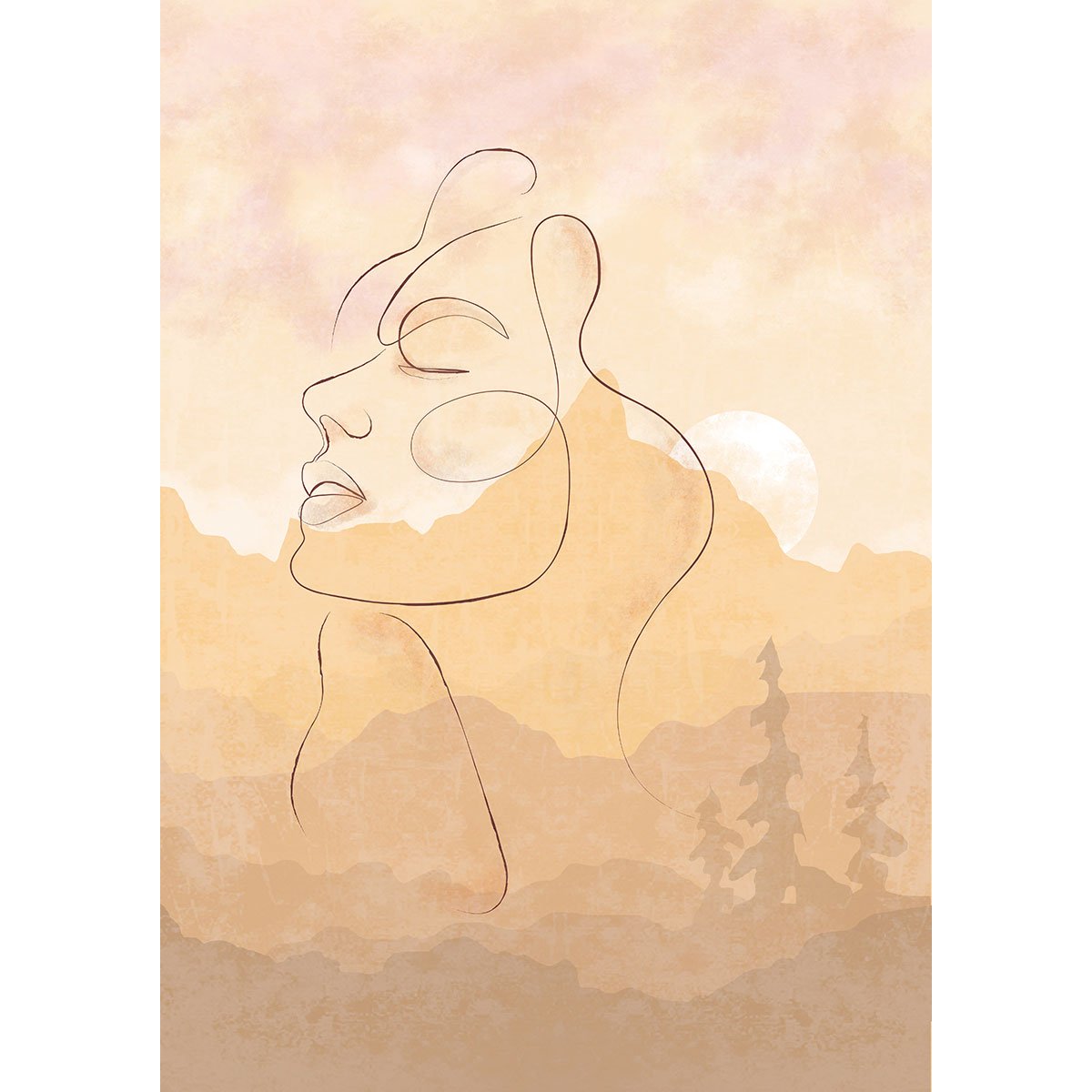 Papier peint panoramique - Femme Boho