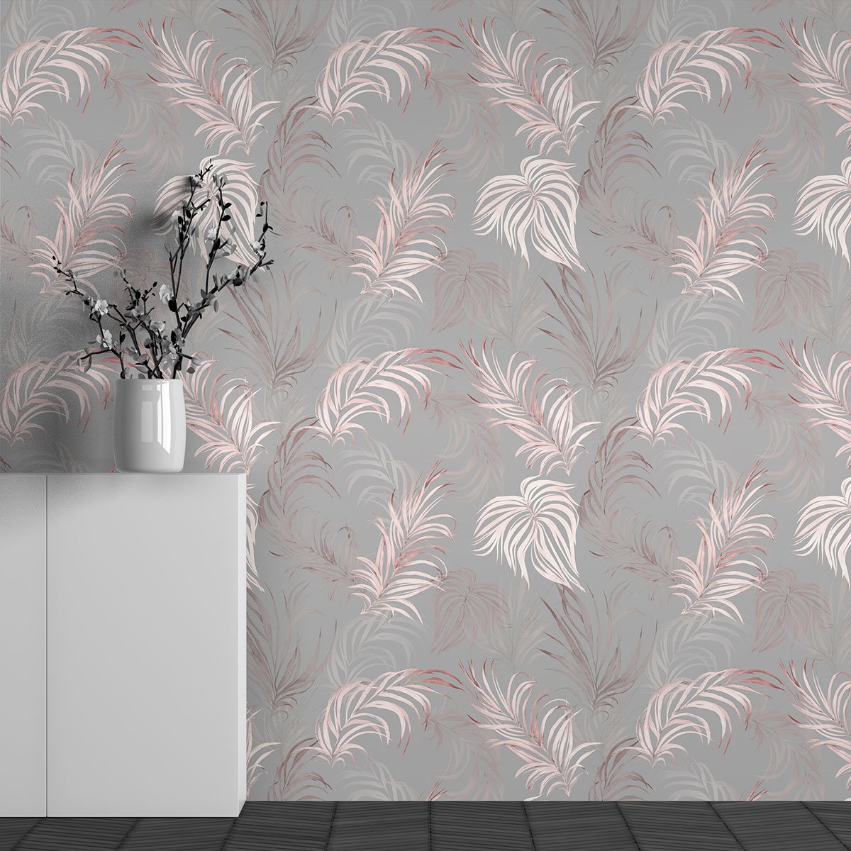 Papier peint panoramique - Motif Feuilles tropicales