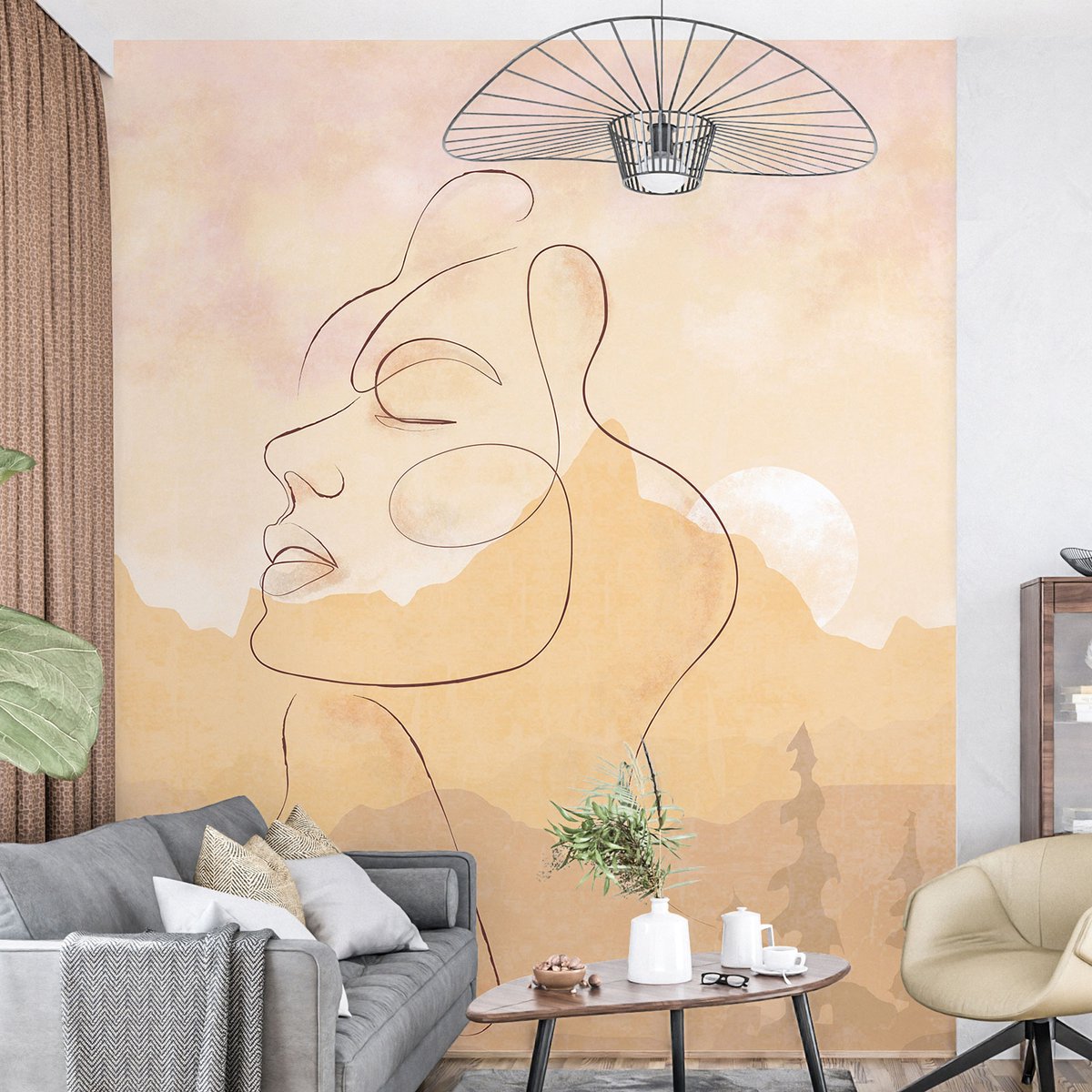 Papier peint panoramique - Femme Boho