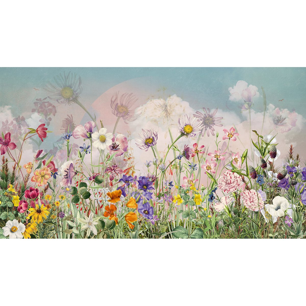 Papier peint panoramique Enfants - Fleurs