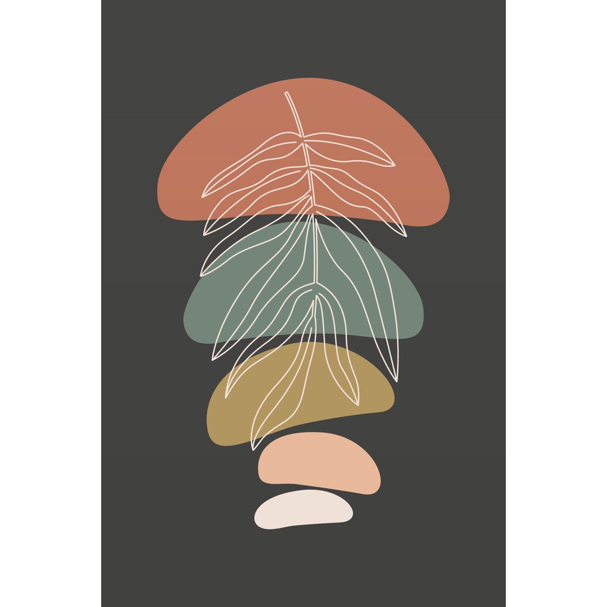 Papier peint panoramique - Feuille Boho