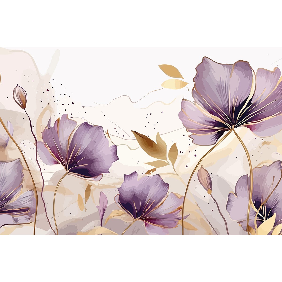 Papier peint panoramique - Fleurs