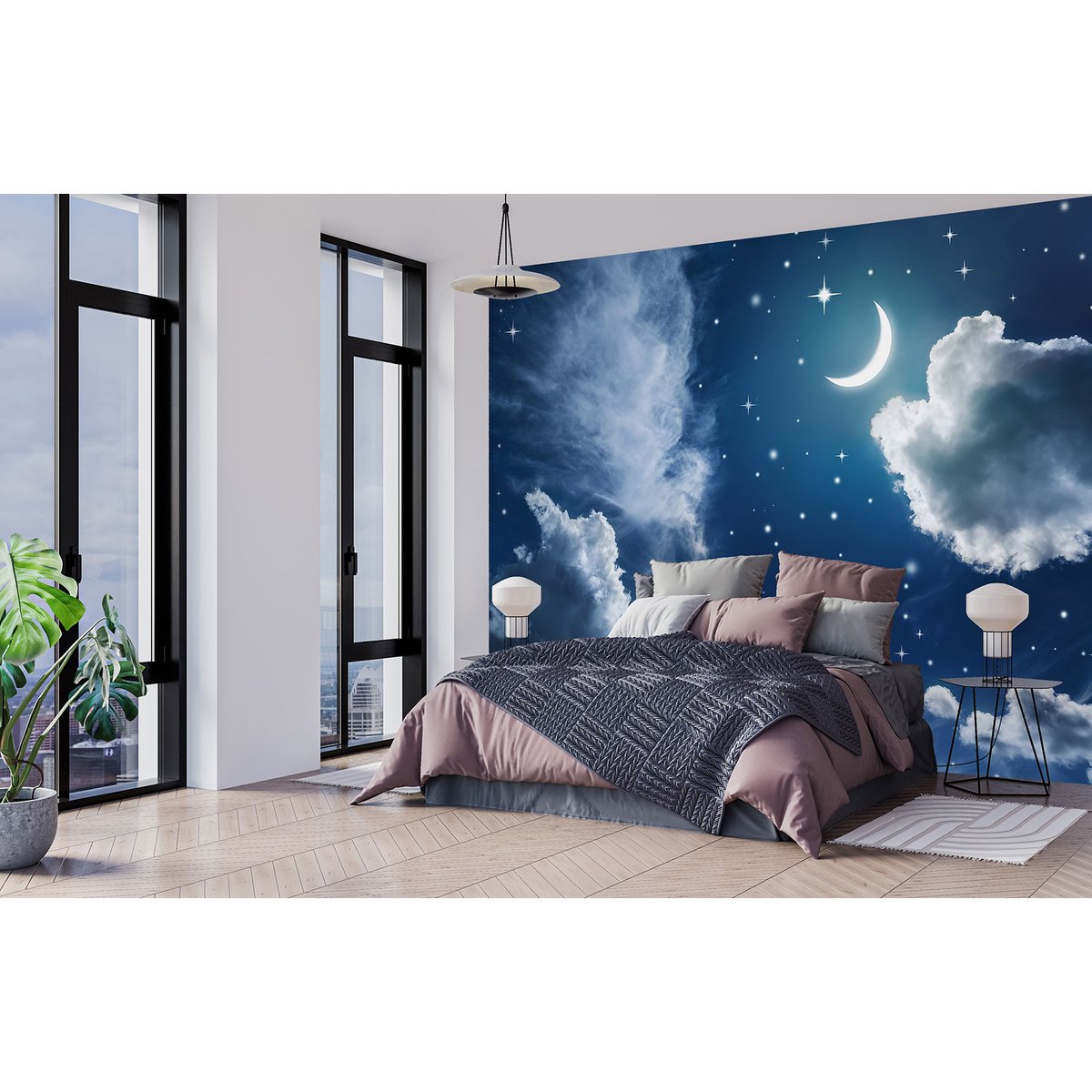 Papier peint panoramique Enfants - Ciel nocturne
