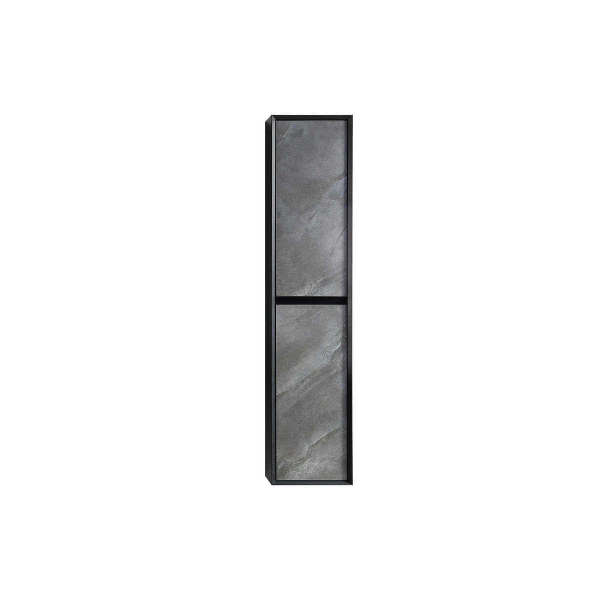 Colonne de salle de bain 160 cm noir effet marbre Aquasasso