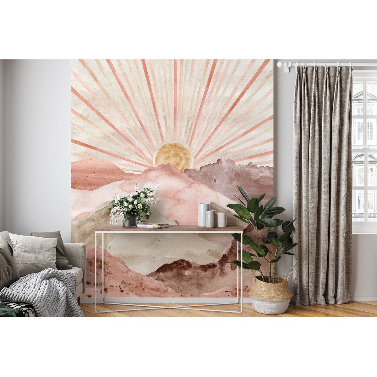 Papier peint panoramique - Soleil Boho