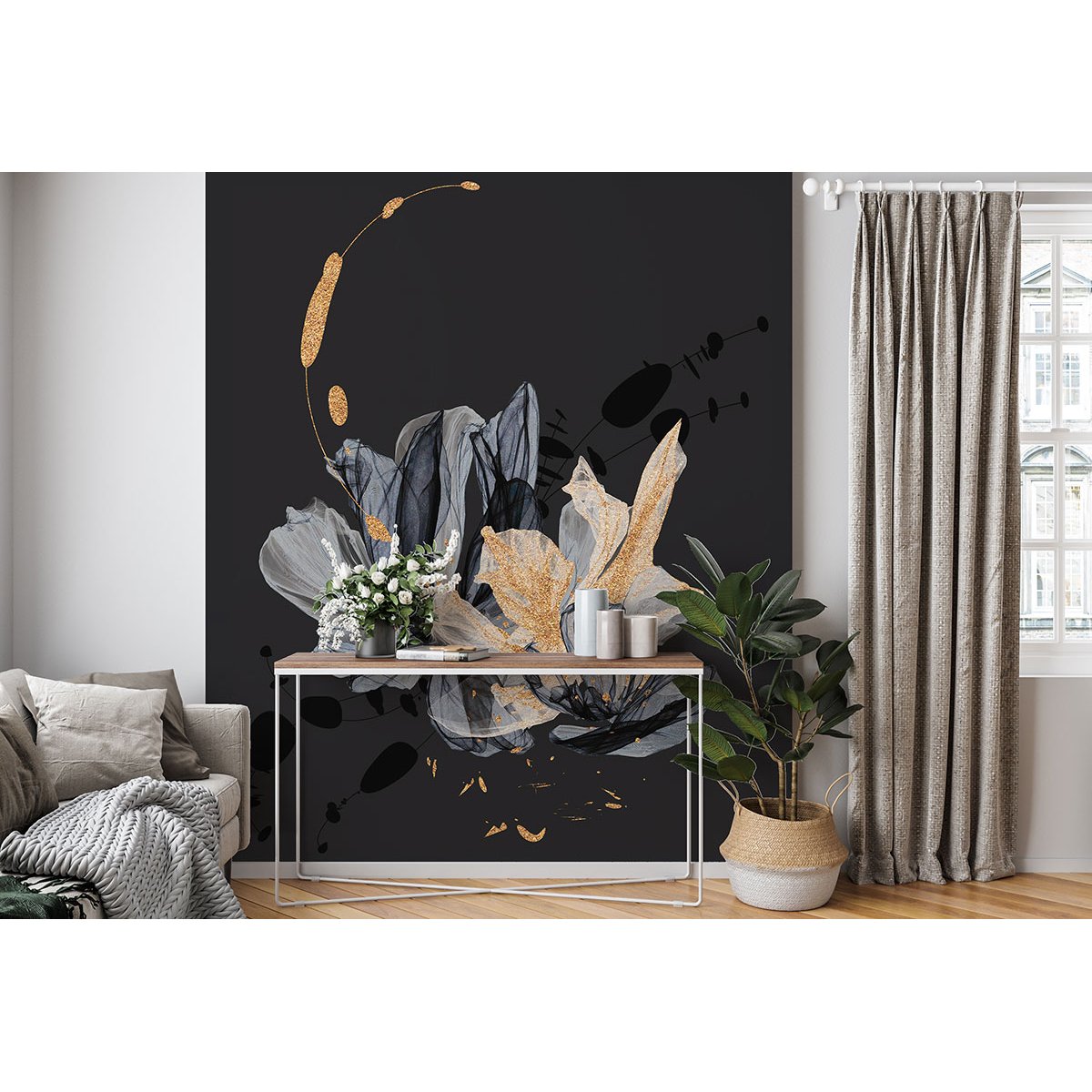 Papier peint panoramique - Fleurs Design