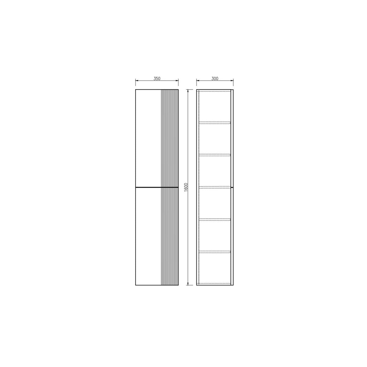 Colonne de salle de bain 160 cm noir Aqualinea