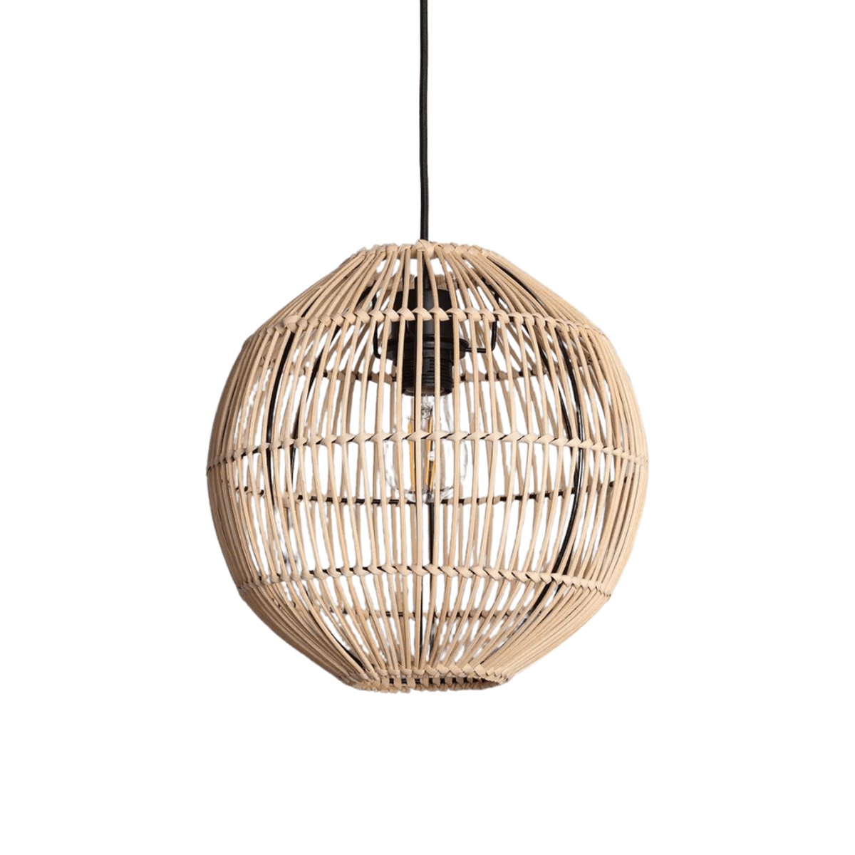 Suspension Boule Rotin