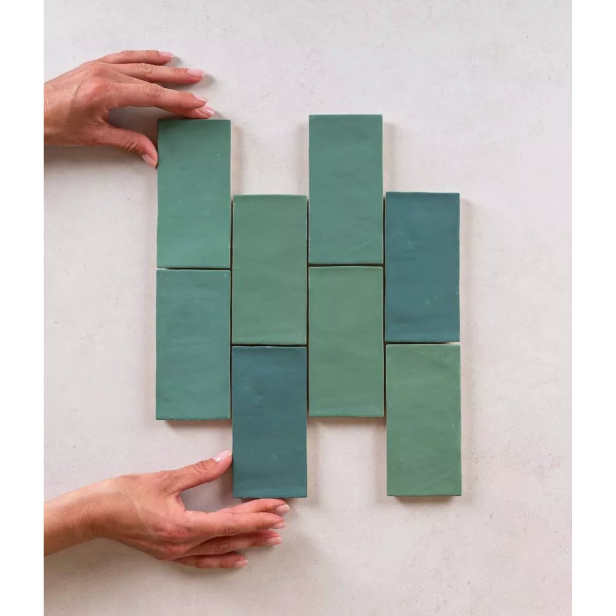 Carrelage Zellige Vert FEZ Mat Emerald