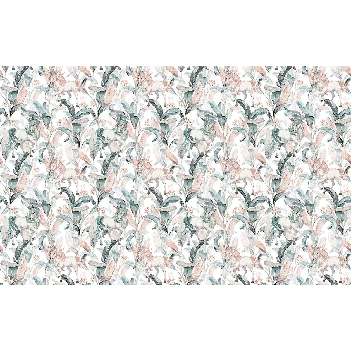 Papier peint panoramique Enfants - Motif Feuilles tropicales